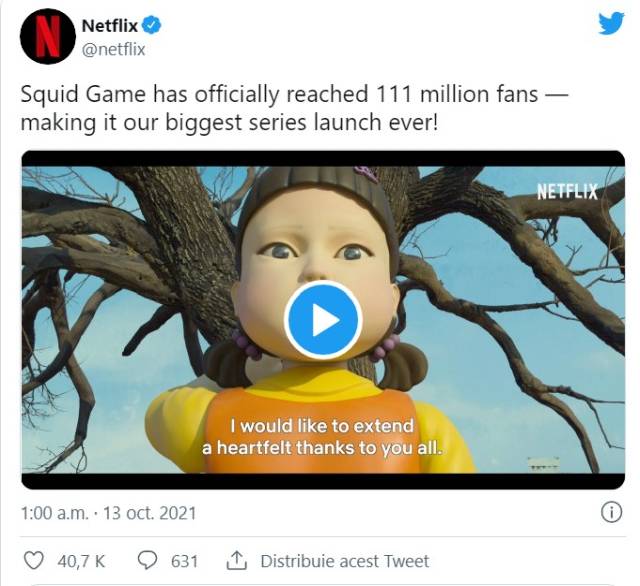cel mai urmărit serial de pe Netflix în 2021